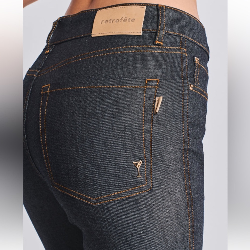 Retrofete Moore Mid Rise Flare Jean - Sold Out NWOT - Picture 6 of 13